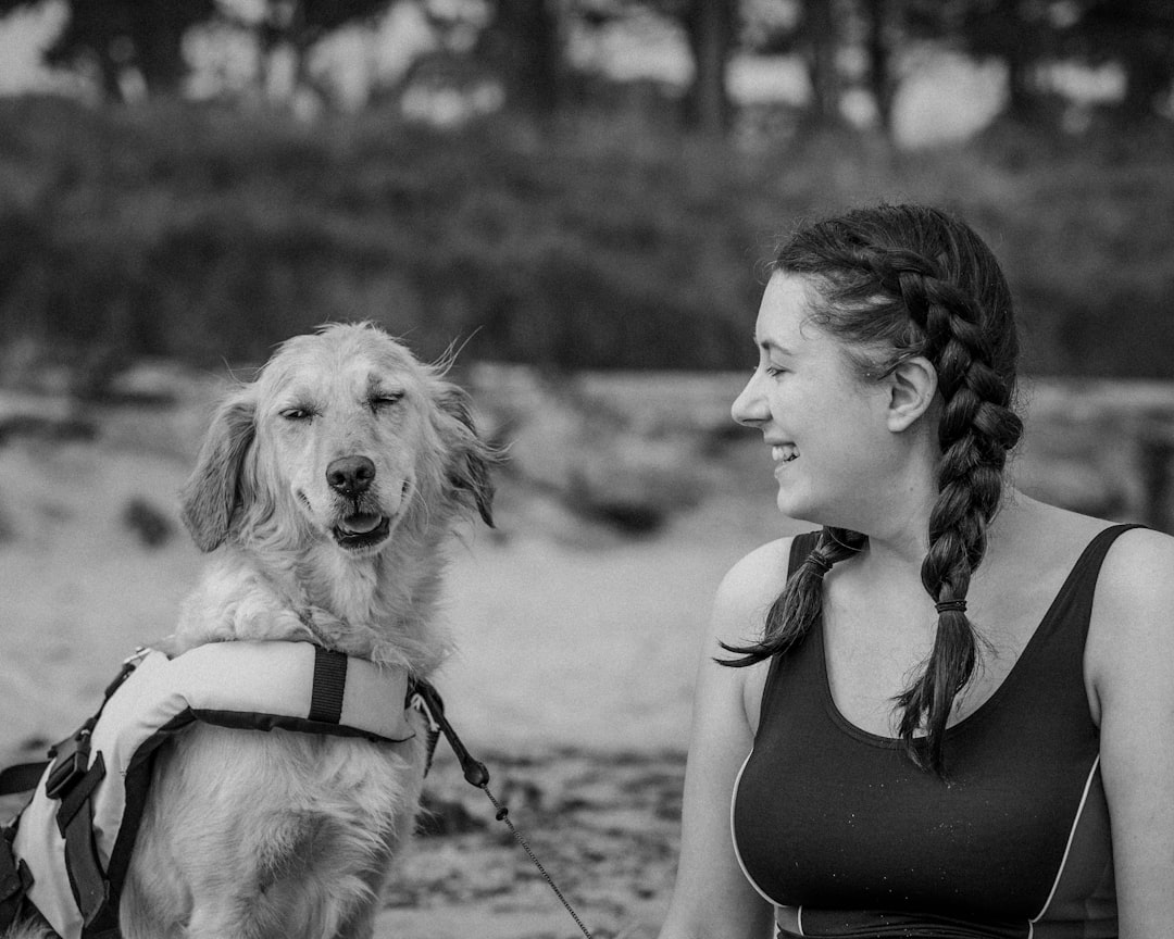 start therapy program — a woman and a dog on a leash